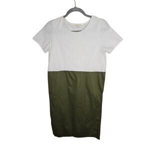 Stevie Hender Women's White & Green Midi Dress Size Small